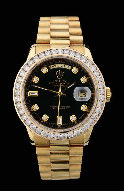 rolex black with diamonds president|used Rolex president watches.